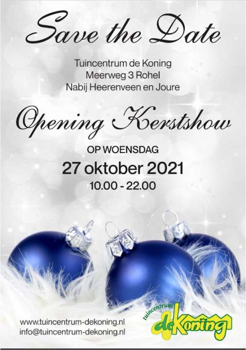 Kerstshow opening bij tuincentrum De Koning in Rohel Friesland, nabij Heerenveen en Joure