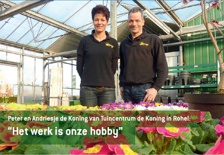 Peter en Andriesje de Koning van Tuincentrum de Koning op de Meerweg 3 in Rohel Over ons - Tuincentrum de Koning