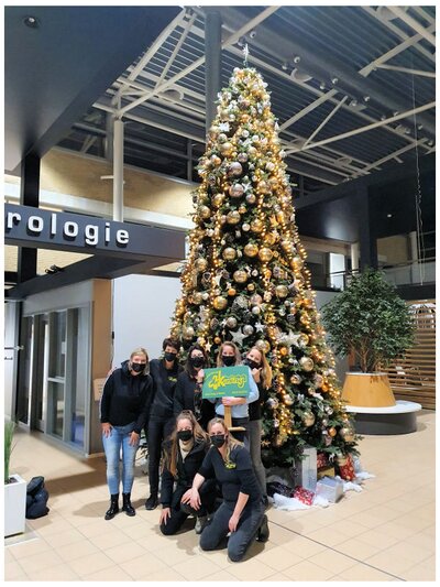 Kerstbomen opgetuigd bij ziekenhuis Tjongerschans!